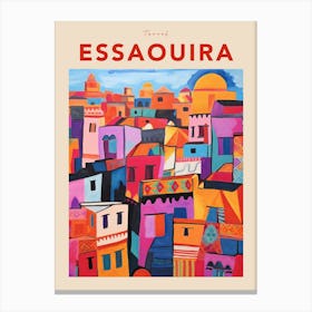 Essaouira Morocco Fauvist Travel Poster Canvas Print
