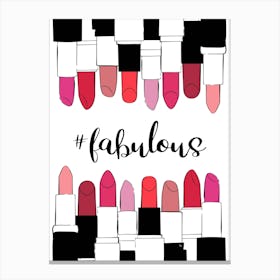 Fabulous Lipsticks Canvas Print