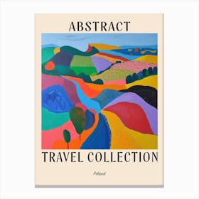 Abstract Travel Collection Poster Poland 4 Canvas Print