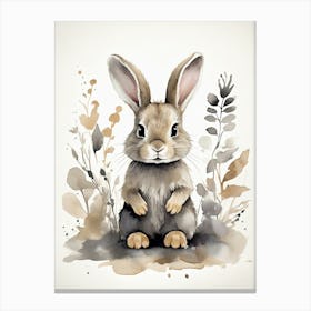Watercolor Bunny Canvas Print