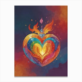 Heart Of Fire Canvas Print 1 Canvas Print