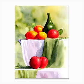 Pepino Dulce Italian Watercolour fruit Canvas Print