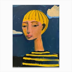 Girl With Yellow Hair 1 Canvas Print