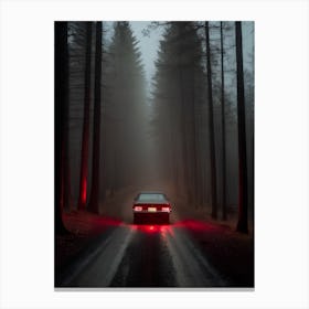 Car In The Fog Canvas Print