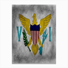 Virgin Islands Us Flag Texture Canvas Print