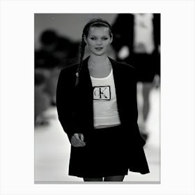 Model Kate Moss Ck By Calvin Klein Spring 1994 Sportswear Collection Runway Show Canvas Print