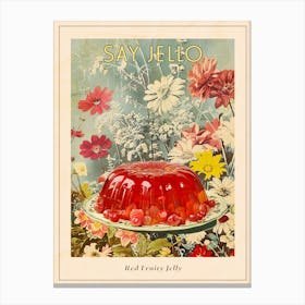 Red Fruity Jelly Retro Collage 3 Poster Canvas Print
