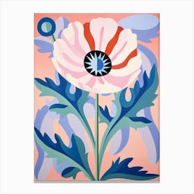 Anemone 5 Hilma Af Klint Inspired Pastel Flower Painting Canvas Print