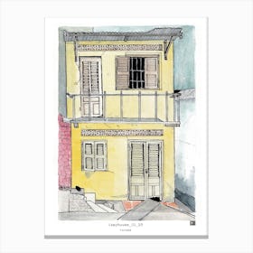 Tiny house 01 Saigon Vietnam Watercolor Illustration Canvas Print