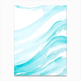 Blue Ocean Wave Watercolor Vertical Composition 58 Canvas Print