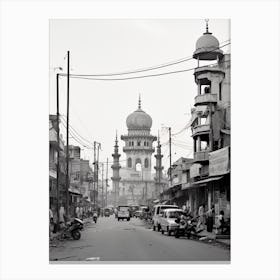 Hyderabad, India, Black And White Old Photo 2 Canvas Print