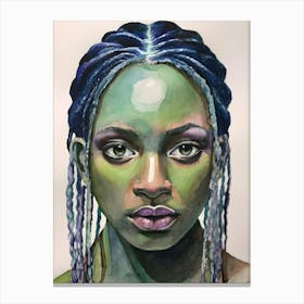 Portrait Of A Black Woman 2 Canvas Print