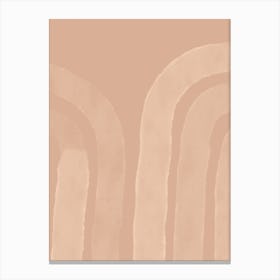 Abstract Lines On Warm Beige Canvas Print