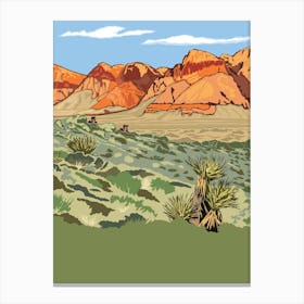 Nevada Travel Poster Landscape Canvas Print