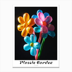 Bright Inflatable Flowers Poster Flax Flower 2 Canvas Print