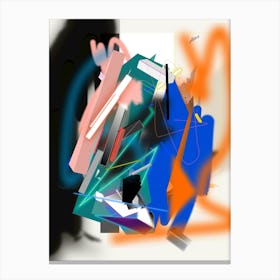 Abstract Mobile Pink Black Blue Green Orange Canvas Print