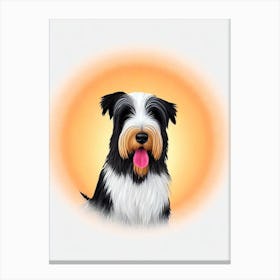 Bearded Collie Illustration dog Canvas Print