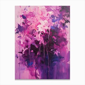 Abstract Of Purple Flowers Canvas Print