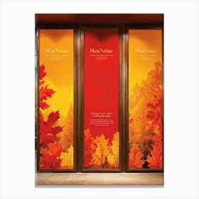 A Seamless Presentation Of Signs Set In An Abbot Point Style Reception Design With Warm Autumn Colo (4) Canvas Print