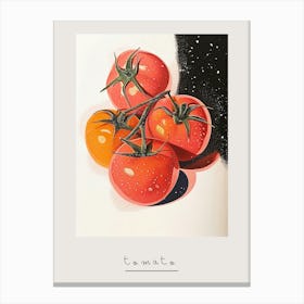 Art Deco Inspired Tomatoes Poster Canvas Print