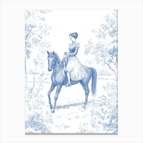 Lady On Horseback Canvas Print