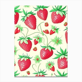 Strawberry Repeat Pattern, Fruit, Quentin Blake Illustration Canvas Print