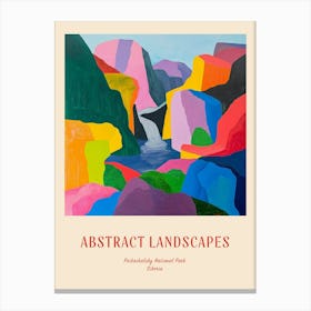 Colourful Abstract Pribaikalsky National Park Siberia 2 Poster Canvas Print