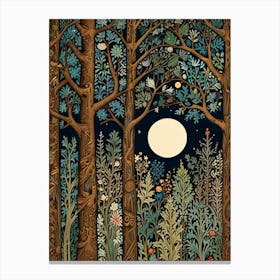 William Morris Moonlight In The Forest 43 Canvas Print