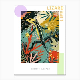 Skinks Lizard Abstract Modern Illustration 2 Poster Canvas Print