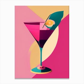 French MCocktail Poster artini Pop Matisse Cocktail Poster Canvas Print