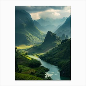 Vietnamese Rice Terraces Canvas Print