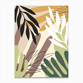 Abstract Tropical Leaves 1 Canvas Print