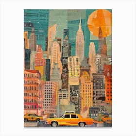 Kitsch Retro New York Collage 1 Canvas Print