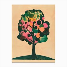 Linden Tree Colourful Illustration 3 Canvas Print