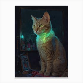 Glowing Cat Canvas Print