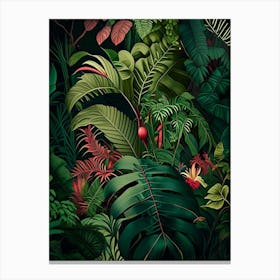 Majestic Jungle 10 Botanicals Canvas Print