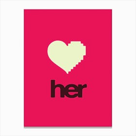 Her Heart Movies Canvas Print