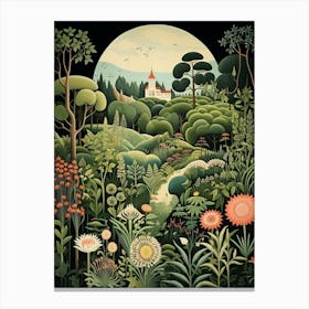 Fredriksdal Museum And Gardens Sweden Henri Rousseau Style 2 Canvas Print