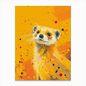 Yellow Ferret 3 Canvas Print