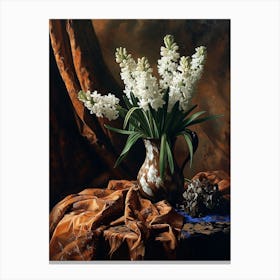 Baroque Floral Still Life Hyacinth 4 Canvas Print