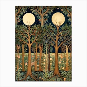 William Morris Moonlight In The Woods 17 Canvas Print