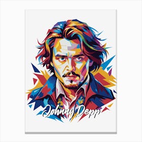 Johnny Depp in WPAP Pop Art Canvas Print