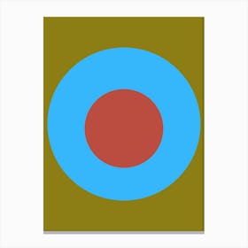 Blue And Red Circle Canvas Print