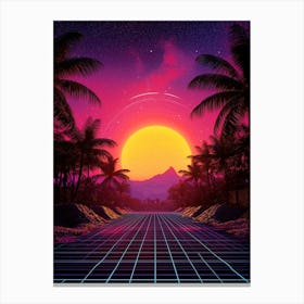 80s Retro Wallpaper Canvas Print