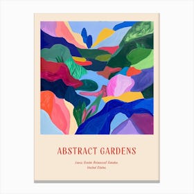 Colourful Gardens Lewis Ginter Botanical Garden Usa 3 Red Poster Canvas Print