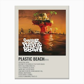 Gorillaz Plastic Beach (Cd) Album Music Poster Canvas Print