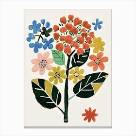 Painted Florals Hydrangea 5 Canvas Print