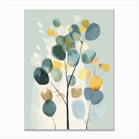 Eucalyptus Tree Illustration Flat 2 Canvas Print