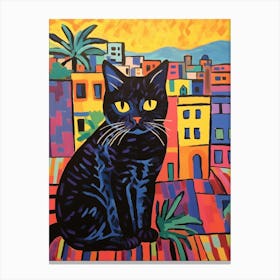 Painting Of A Cat In Alexandria Egypt 1 Canvas Print