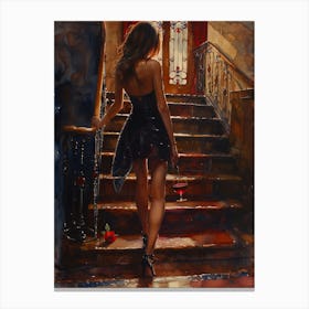 Woman In A Dress 1 Canvas Print